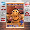 Personalised Adam Flayman And Barry Benson Style Inspired Cartoon Birthday Card (SA)