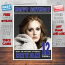 Personalised Adele Adkins 2 Celebrity Inspired Style Birthday Card (SA)