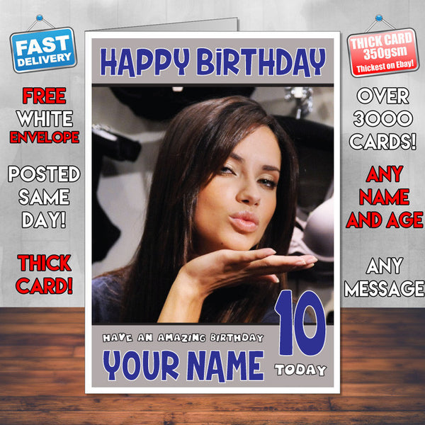 Personalised Adriana Lima 5 Inspired Theme Celebrity Birthday Card