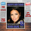 Personalised Adriana Lima 7 INSPIRED THEME Celebrity Birthday Card (SA)