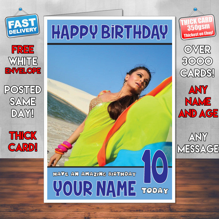 Personalised Aishwariya Rai 3 INSPIRED THEME Celebrity Birthday Card (SA)
