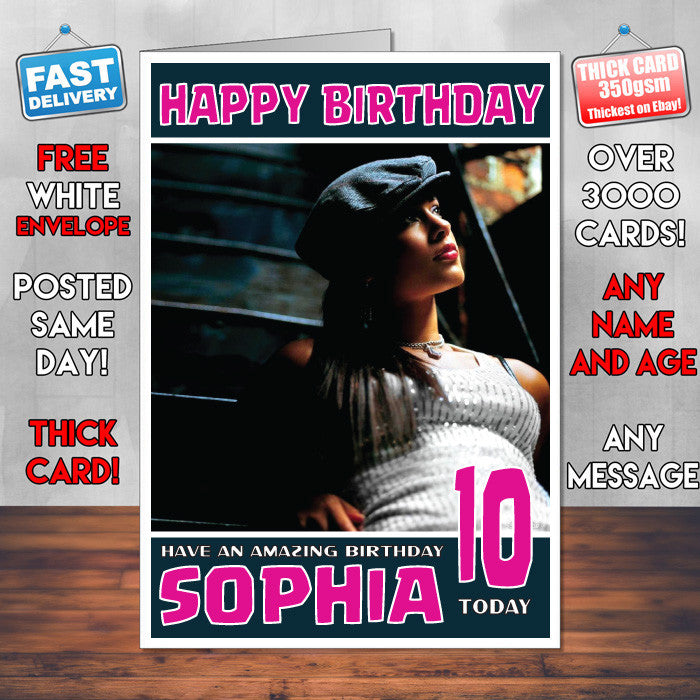 Personalised Alicia Key Celebrity Inspired Style Birthday Card (SA)