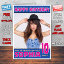 Personalised Alie Layus Celebrity Inspired Style Birthday Card (SA)
