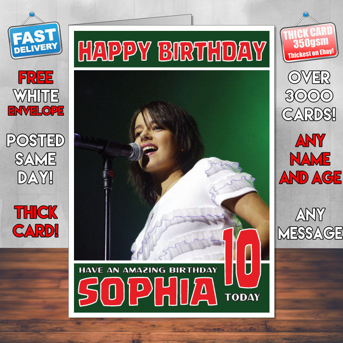 Personalised Alizee 1 Celebrity Inspired Style Birthday Card (SA)