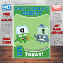 Personalised Alphablocks 3 Style Theme Personalised Kidshows Birthday Card (SA)