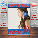 Personalised Alyssa Milano 8 INSPIRED THEME Celebrity Birthday Card (SA)