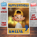 Personalised Amazed Boy Style Inspired Cartoon Birthday Card (SA)