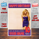 Personalised Amber Heard INSPIRED THEME Celebrity Birthday Card (SA)