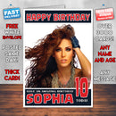 Personalised Anahi Celebrity Inspired Style Birthday Card (SA)