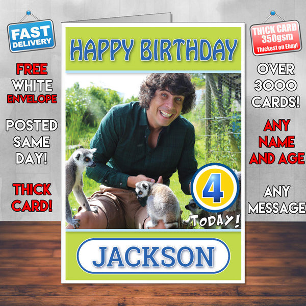 Personalised Andy's Baby Animals 3 Style Theme Personalised Kidshows Birthday Card (SA)