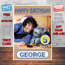 Personalised Andy's Wild Adventures 2 Style Theme Personalised Kidshows Birthday Card (SA)