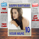 Personalised Angelina Jolie 5 INSPIRED THEME Celebrity Birthday Card (SA)