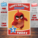 Personalised Angry Bird 1 Birthday Card (SA)
