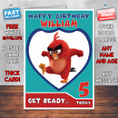 Personalised Angry Bird Red Birthday Card (SA)