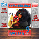 Personalised Angry Birds Style Inspired Cartoon Birthday Card (SA)