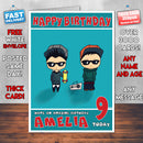 Personalised Anime Style Inspired Cartoon Birthday Card (SA)