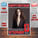 Personalised Anne Hathaway 4 INSPIRED THEME Celebrity Birthday Card (SA)