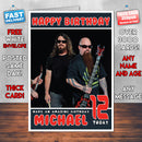 Personalised Anthrax 1 INSPIRED THEME Music Birthday Card (SA)