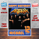 Personalised Anthrax 2 INSPIRED THEME Music Birthday Card (SA)