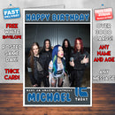 Personalised Arch Enemy INSPIRED THEME Music Birthday Card (SA)