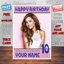 Personalised Areana Grande 1 INSPIRED THEME Celebrity Birthday Card (SA)