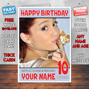 Personalised Areana Grande 2 INSPIRED THEME Celebrity Birthday Card (SA)