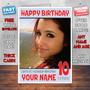 Personalised Areana Grande 3 INSPIRED THEME Celebrity Birthday Card (SA)