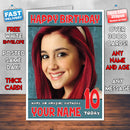 Personalised Areana Grande 5 INSPIRED THEME Celebrity Birthday Card (SA)