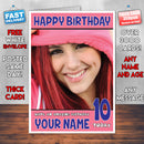 Personalised Areana Grande 7 INSPIRED THEME Celebrity Birthday Card (SA)
