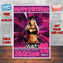Personalised Ashley Massaro WWE Inspired Style Birthday Card (SA)