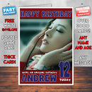 Personalised Asian Oriental Celebrity Inspired Style Birthday Card (SA)