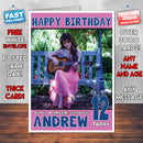 Personalised Asian Guitar Music Celebrity Inspired Style Birthday Card (SA)
