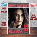 Personalised Athiya Shetty Bollywood Inspired Style Birthday Card (SA)