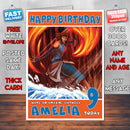 Personalised Avatar Korra Style Inspired Cartoon Birthday Card (SA)