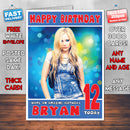 Personalised Avril Lavigne 1 Celebrity Inspired Style Birthday Card (SA)