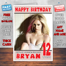 Personalised Avril Lavigne 2 Celebrity Inspired Style Birthday Card (SA)