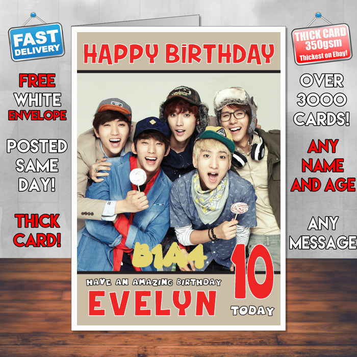Personalised B1a4 2 INSPIRED THEME Music Birthday Card (SA)
