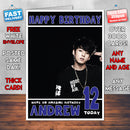 Personalised BANGTAN BOYS 2 Celebrity Inspired Style Birthday Card (SA)