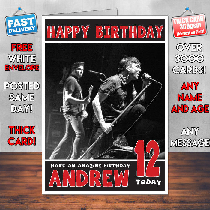 Personalised BILLY TALENT Celebrity Inspired Style Birthday Card (SA)