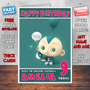Personalised Baby Cartoon Style Inspired Cartoon Birthday Card (SA)