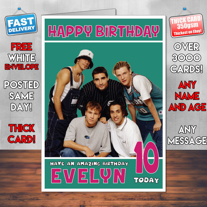 Personalised Backstreet Boys 1 INSPIRED THEME Music Birthday Card (SA)