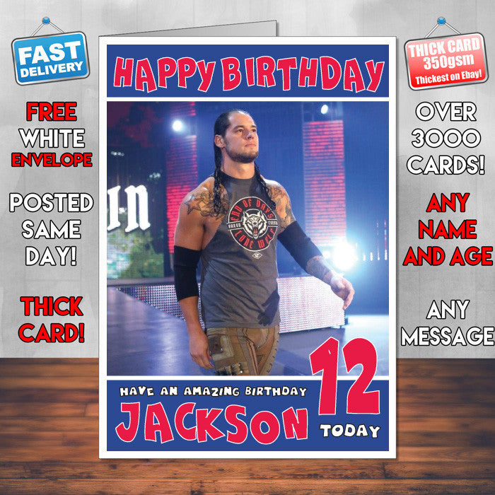 Personalised Baron Corbin 2 WWE Inspired Style Birthday Card (SA)