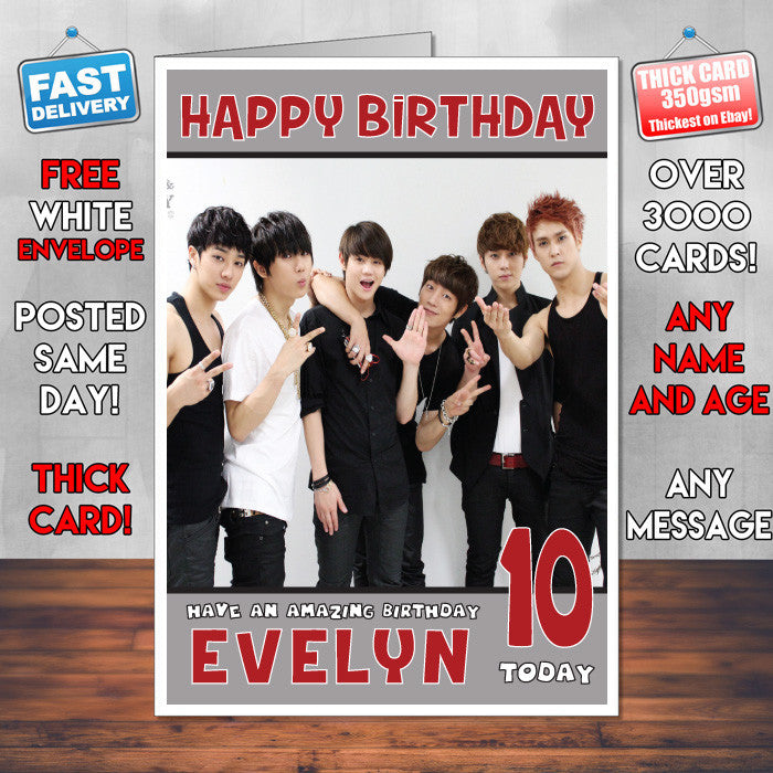 Personalised Beast 1 INSPIRED THEME Music Birthday Card (SA)