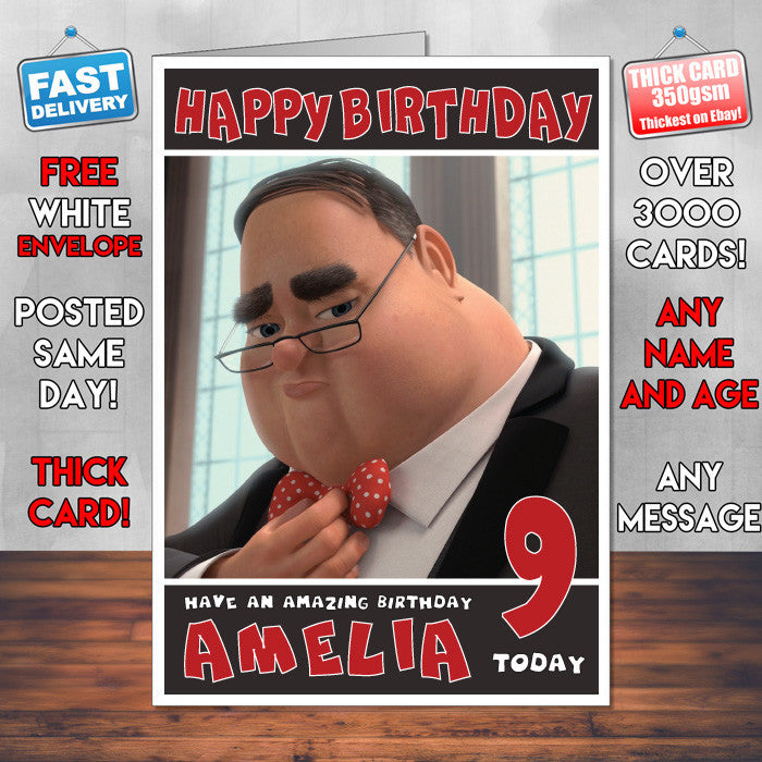 Personalised Bee Movie 1 Style Inspired Cartoon Birthday Card (SA)
