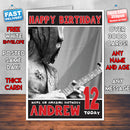 Personalised Behemoth Guitar BW Mask Celebrity Inspired Style Birthday Card (SA)