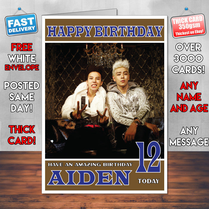 Personalised Big Bang 1 Celebrity Inspired Style Birthday Card (SA)