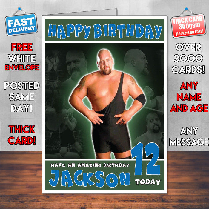 Personalised Big Show 1 WWE Inspired Style Birthday Card (SA)