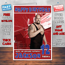 Personalised Big Show 3 WWE Inspired Style Birthday Card (SA)