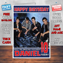 Personalised Big Time Rush 2 INSPIRED THEME Music Birthday Card (SA)