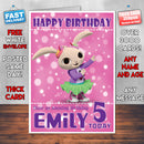 Personalised Bing 6 Style Theme Personalised Kidshows Birthday Card (SA)